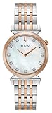 bulova damenuhr diamond galerie 98s144 Das Uhrwerk ist ein analoges Quarz-Uhrwerk