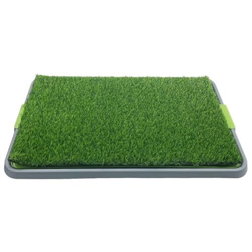 Hundeklo, 68 x 43 cm Welpentoilette Rasen, Wiederverwendbare Hundetoilette mit waschbarer Tablett, hochdurchlässiger Kunstrasen Trainingsunterlagen für Hunde für Zuhause, Wohnung Hundetrainingsplatz