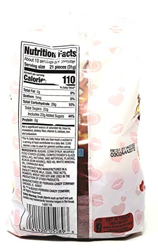 Chewy Red Hots Hearts Valentines Day Candy - 11 oz Per Bag - Gluten Free and Fat Free Cinnamon Flavored Candy - Choose a 3, 4, or 6 Pack (6 Pack)