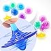 Zaleny 100 Pcs Clear Acrylic Spinning Tops Colorful Crystal Fidget Tops Gem Spinning Toys Bulk Gyros Spinners for Kids Gifts Prize Rewards