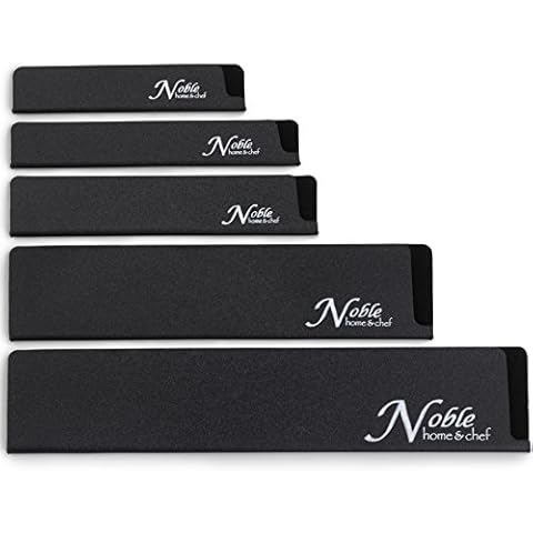 Noble Home & Chef 5-Piece Universal Knife Guards are Felt Lined, More Durable, No BPA, Gentle on Blades, and Long-Lasting Knife Covers Are Non-Toxic and Abrasion Resistant! (Knives Not Included) Cover