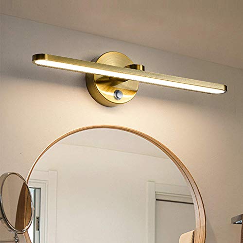 Falta de luz en el baño solucionada con aplique de espejo LED bronce 50cm 3