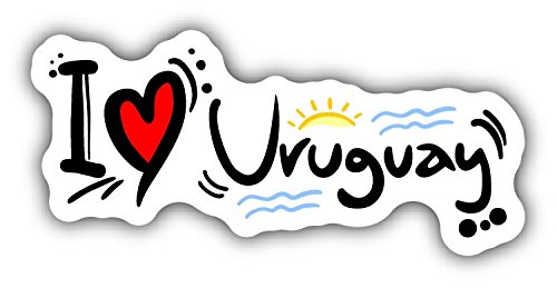 I Love Uruguay Travel Slogan Alta Calidad De Coche De Parachoques Etiqueta Engomada 15 x 8 cm Cover