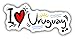 I Love Uruguay Travel Slogan Alta Calidad De Coche De Parachoques Etiqueta Engomada 15 x 8 cm