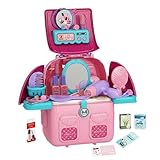 Kinderland Toys Maleta de Maquiagem Infantil e Salão de Beleza My Little Beauty Set com Espelho Secador de Cabelo Escova e Acessórios de Cuidado Pessoal Rosa e Roxo