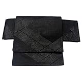 [きもの大岡] 夏用・正絹・喪服用かんたん結び帯・絽 、黒共帯を当店オリジナルで軽装帯に仕立てしました。 現品限り No.301