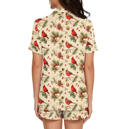 Image of Women's Short Sleeve Sleepwear Pajamas Nightwear with Pockets