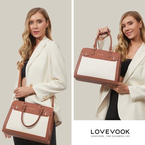 Image of LOVEVOOK Purses and Handbags for Women, Tote Shoulder Bag Satchel Purse and PU Leather Top Handle for ladies