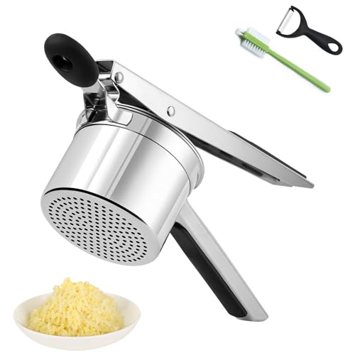 Schiacciapatate in Acciaio Inox, Grande Pressa Patate 450ml, Utensile da Cucina Robusto per Purè Morbido e Omogeneo, Passapatate e Gadget da Cucina, Macchina per Spaetzle e Gnocchi