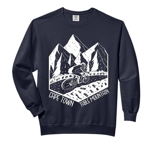 Table Mountain Trail Bike Nature Hike Cape Town Tourist Comfort Colors Adult Sweatshirt
