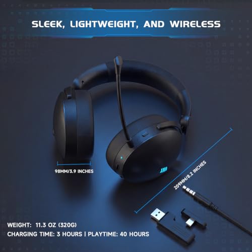 Acer Wireless Gaming Headset with Aluminum Frame for PS5, PC, Switch -Black - image 7