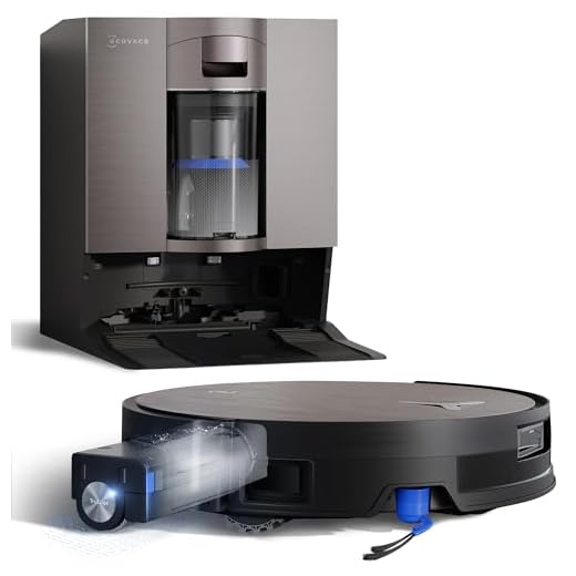 ECOVACS X11 OMNICYCLONE Saugroboter mit Wischfunktion, Blast + 19.500 Pa, ultraschnelles Akkuladen, OZMO Roller 2.0, Klettern max. 4 cm Höhe, Ausfahrender Wischmopp, PureCyclone 2.0 Auto-Entleerung