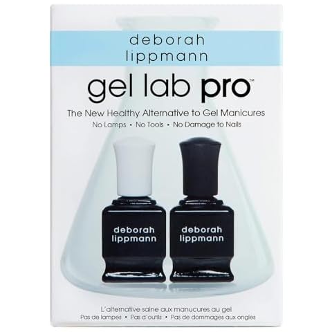 Deborah Lippmann Gel Lab Pro | Gel Like Base and Top Coat Set | Delivers High Shine and Long-Lasting Manicure Wear | Fast Drying Finish Protects Nail Color | No UV Lamps, No Tools, No Damage Cover