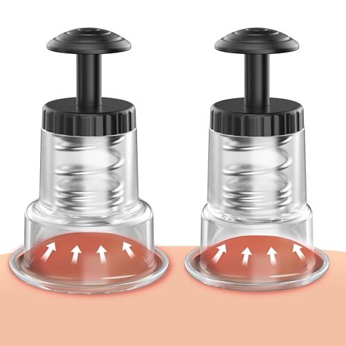 Cupping Kit for Massage Therapy, 2 Sizes Cupping Set, Unique Piston Design, Portable Massager for