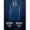 Parajohn Lightweight 2 Pieces ABS Hard Side Travel Luggage Trolley Bag Set 20/28 Inch-Navy