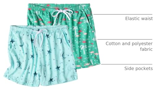 Image of ENJOYNIGHT Women Pajama Shorts Cotton Lounge Bottoms Sleep Shorts with Drawstring & Pockets