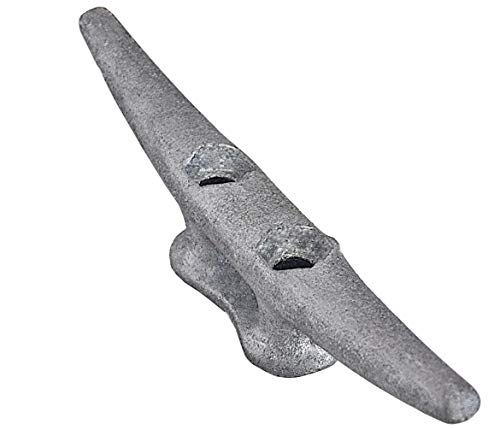 Qpuro 6 Inch Dock Cleat - Hot Dipped Galvanized Cast Iron Boat Cleats, Rope Cleat, Boat Dock Cleats- Ideal For Marine, Deck, Nautical Decor (5-Pack) #TOP5