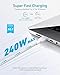 Anker 240W USB-C to USB-C Cable, 6 ft Double Braided Nylon Type C Charging Cable, for MacBook Pro, iPhone 17/16/15, iPad Pro, Samsung Galaxy,and More (Charger Not Included)