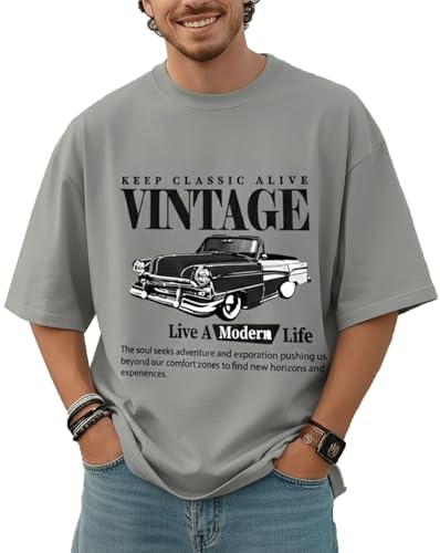 Image of AUSK Men's Half Sleeve Regular Tshirt, Graphic Print Round Neck Tshirt