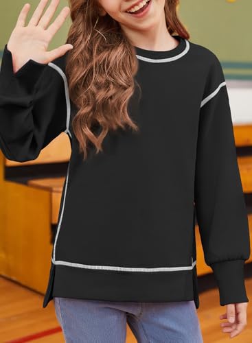 blibean Girls Long Sleeve Sweathirts Pullover Tops Size 6-15 Years2