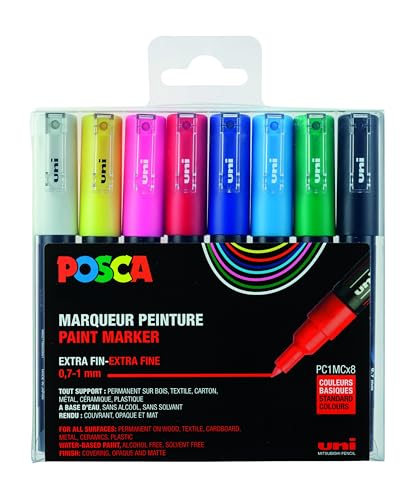 POSCA Set 8 MARQUEURS PC1MC Pochette Classique
