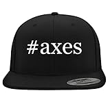 BH Cool Designs #Axes - Yupoong 6089 Structured Flat Bill Snapback, Black, One Size