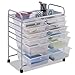 Giantex 12 Drawer Rolling Storage Cart Tools Scrapbook Paper Office School Organizer (White)