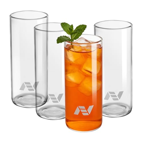 Image of Highball Water Glass Set of 4 | 500ML Lead-Free Borosilicate Glass Tumblers | Drinking Glassware | Elegance Series | Thermal Shock Resistant | Dishwasher Safe | Perfect for Home, Kitchen, Restaurants