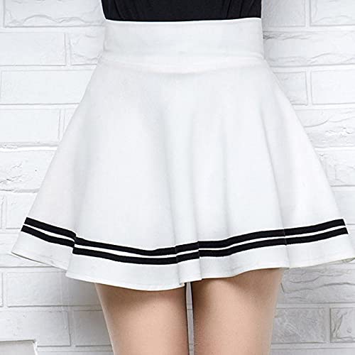 Saias plissadas de cintura alta NP Kawaii Harajuku saias femininas Lolita A, Preto, Medium