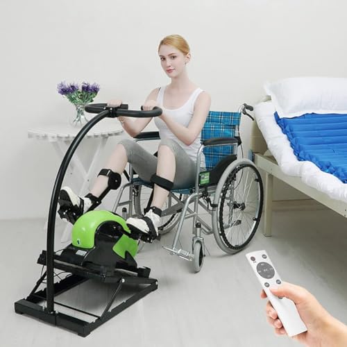 Elektrische revalidatiefiets Stationaire pedaalfietstrainer, trainingsarm- en knie-oefeningen, fysiotherapie voor en beroerte-overlevende (A) - Afbeelding 3
