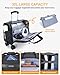 Ponhog Bussiness Trolley Aktenkoffer mit 4 Rollen, 17,3 Zoll Laptop Laptoptasche Handgepäck Flugzeug Pilotenkoffer für Geschäft/Arbeit/Pendeln/Rei... Schwarz