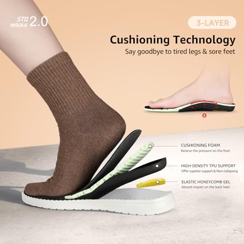 STQ Women's Slip on Loafers丨Orthopedic Comfotable Ultralight Boat Casual Shoes with Arth Support2