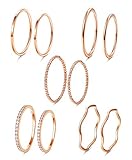 ** JUEGO DE ANILLOS DE NUDILLOS ** Juego de anillos apilables simples y clásicos. Disponible en diferentes tamaños, puede apilarlos o usarlos por separado, tener diferentes estilos. Se pueden usar bandas apilables para anillos de dedos, anillos de nudillos, bandas para anillos de dedos, muy adecuadas para colocar una variedad de ropa y ocasiones.