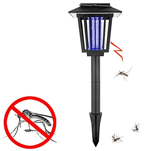 4 X Lampara Mata Insectos Energía Solar Luces Solares para Exterior Con Luz Blanca para Iluminar el Jardín y la Luz UV para Matar a los Insectos Modos Dual de NORDSD