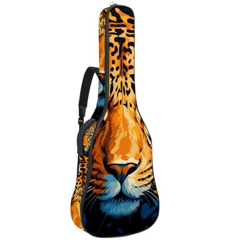 JRHEJTFZ Housse pour guitare acoustique de 1,9 cm d’épaisseur, imperméable, durable et élégant, motif léopard rugissant, Multicolore., 42.9×16.9×4.7 in, Motif imprimé tendance - Les Beatles, Paul McCartney, John Lennon, RIngo Starr, George Harrison JRHEJTFZ Housse pour guitare acoustique de 1,9 cm d'épaisseur, imperméable, durable et élégant, motif léopard rugissant, Multicolore., 42.9x16.9x4.7 in, Motif imprimé tendance