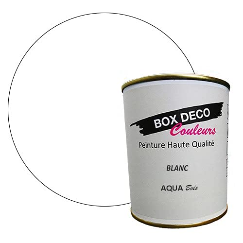 BOX DECO COLORES Pintura mueble madera interior a base de acrílico con aspecto aterciopelado Aqua Madera – 750 ml/9m², blanco