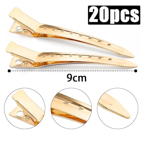 Mbsomnus 36pcs Hair Clips Women Gold Hair Clips for Styling 3.5 Inch Sectioning Hair Clips Metal Duckbill Hair Clips Pin Curl Clips Hairdressing Clips Alligator Curl Clips for Women Girls Salon - Image 3