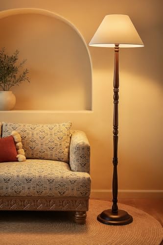 Classic Floor Wooden Lamp for Living Room, Bedroom, and Office, B...