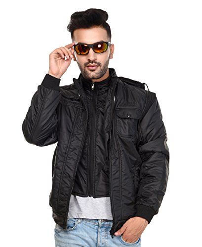 Image of Men's Full Sleeve Solid Jacket Jerkin Varsity