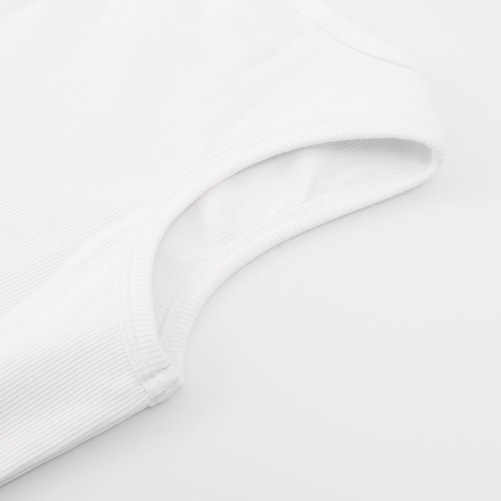 Noomelfish Girls Ribbed Racerback Tank Tops Cotton Cute Basic Dance Sleeveless Shirts (4-12 Years) - Image 5