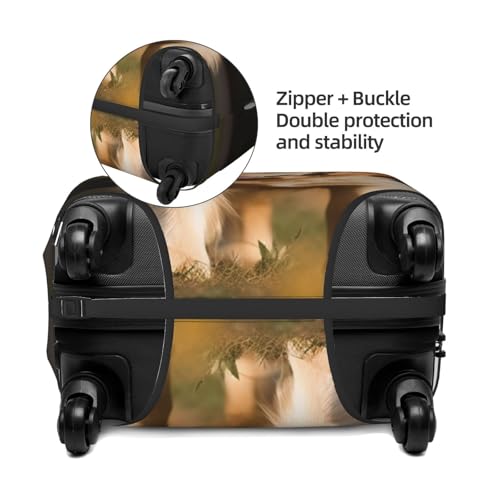 Golden Retriever Dog Luggage Cover for Suitcase TSA Approved Elastic Suitcase Cover Anti-Scratch Travel Luggage Protector Cover Washable Trolley Case Cover Fit 18-32 Inch Luggage Medium4