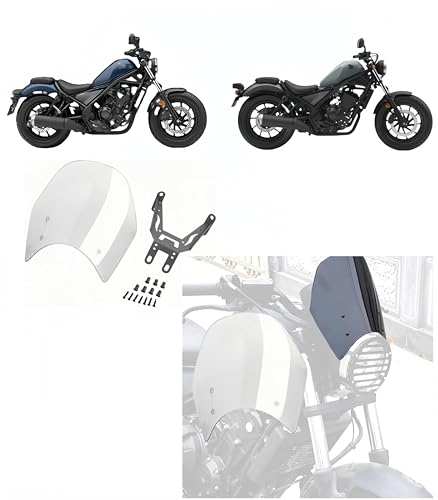 �yEvaSylian �z���u�� CMX 250/300/500 SE��p (2017-2025�N���Ή�) �o�C�N �E�C���h�V�[���h ���h ���[�^�[�o�C�U�[ �t�����g�O���X �X�N���[�� �f�B�t���N�^�[ For Rebel SE Models (�u���E��) [