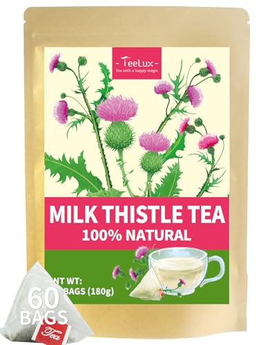 Image of TeeLux Milk Thistle Tea Bags, 3g /bag, Natural Milk Thistle Seed Tea, Mild & Mellow Taste, Caffeine Free, 60 Count