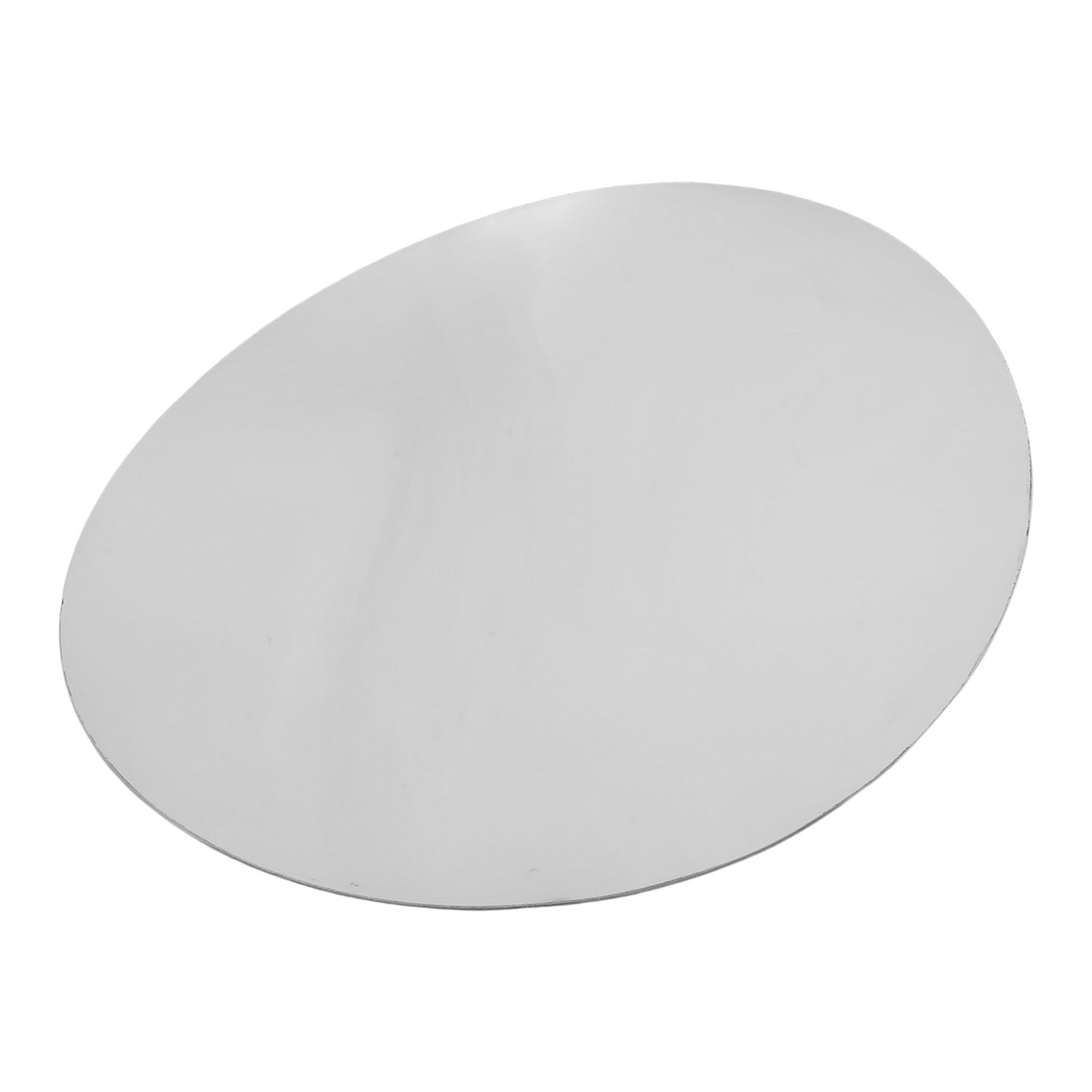 Bandeja para Servir de Metal, Bandeja para Servir de Lujo Pulida con Espejo de Acero Inoxidable 304, Plato Redondo Plateado Multiusos para Postre con Tapete Antideslizante para Joyas, Velas,