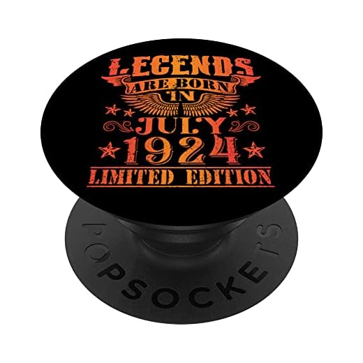 Cumpleaños Julio 1924 Edición Limitada Regalo Legend July PopSockets PopGrip Intercambiable