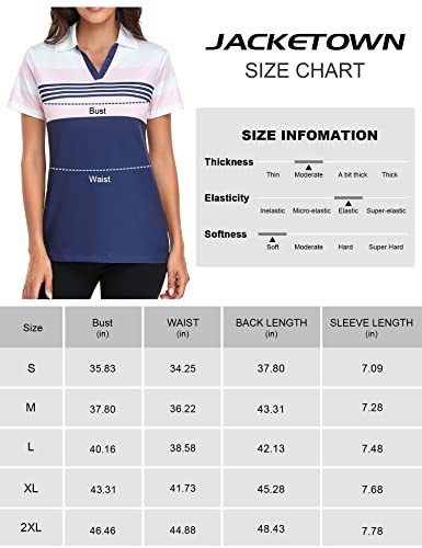 Shirts For Women V Neck Polo Shirts Upf 50+ Sun Protection T-Shirts Slim Fit Polo Shirts Black Pink #TOP5