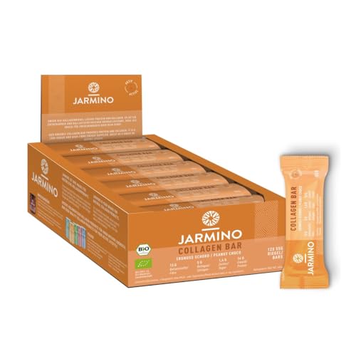 Kollagen Riegel High Protein Bar Almond Chocolate 12x55g - High Protein Low Sugar Proteinriegel + Palmölfrei (Erdnuss-Schoko) Protein Riegel 12 Pieces