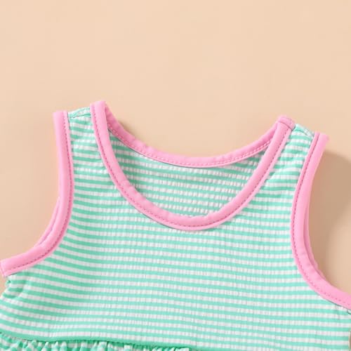 Image of HAPPYMA Baby Swimsuit Toddler Girl Bathing Suit Summer Stripe Bikini Set Beach Two Piece Swim Wear