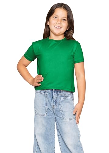 Image of Girls Long Sleeve Shirts | Soft Crew Neck Top | Short Sleeve | Long Sleeve Shirt Girls Size 2T - 16