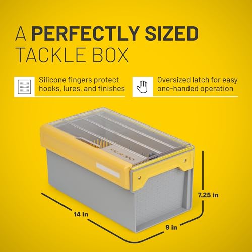 Image of Plano Edge Master Crankbait XL Tackle Storage | Premium Tackle Organization with Rust Prevention, Clear /Yellow